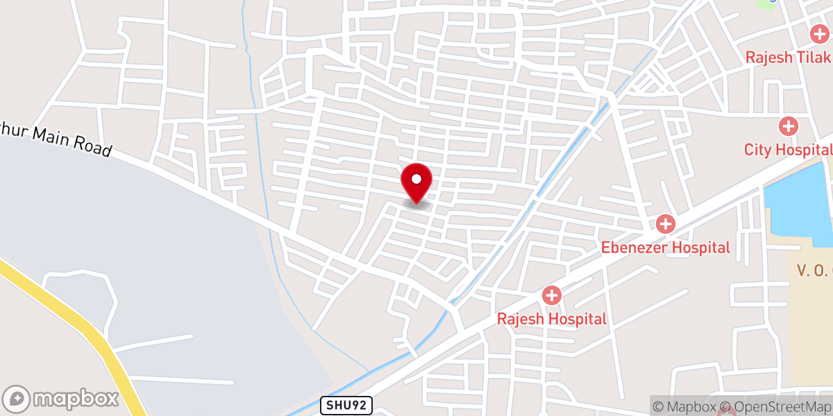 Map showing location of Peniel Praising Church
