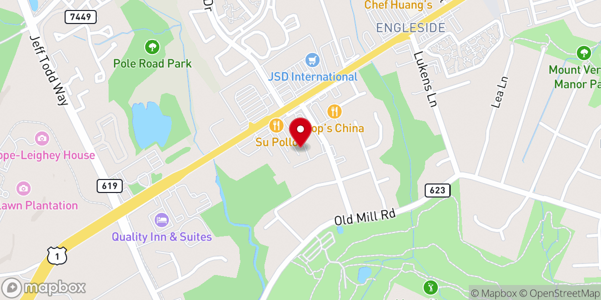 Map showing location of Loving Hill Community Church
