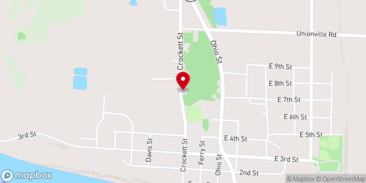 Map showing location of North Crokett Street Church of Christ