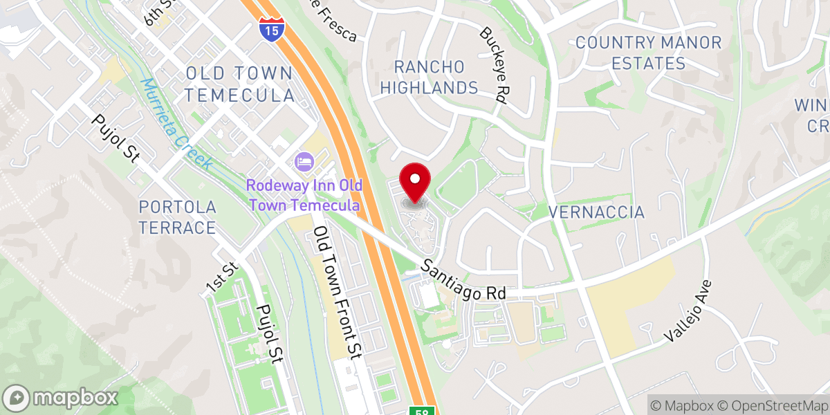 Map showing location of St Catherine of Alexandria Church Temecula