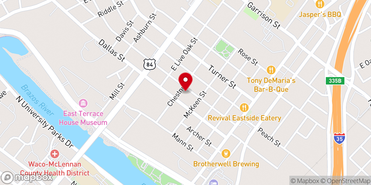 Map showing location of Saint Marks Missionary Baptist Church