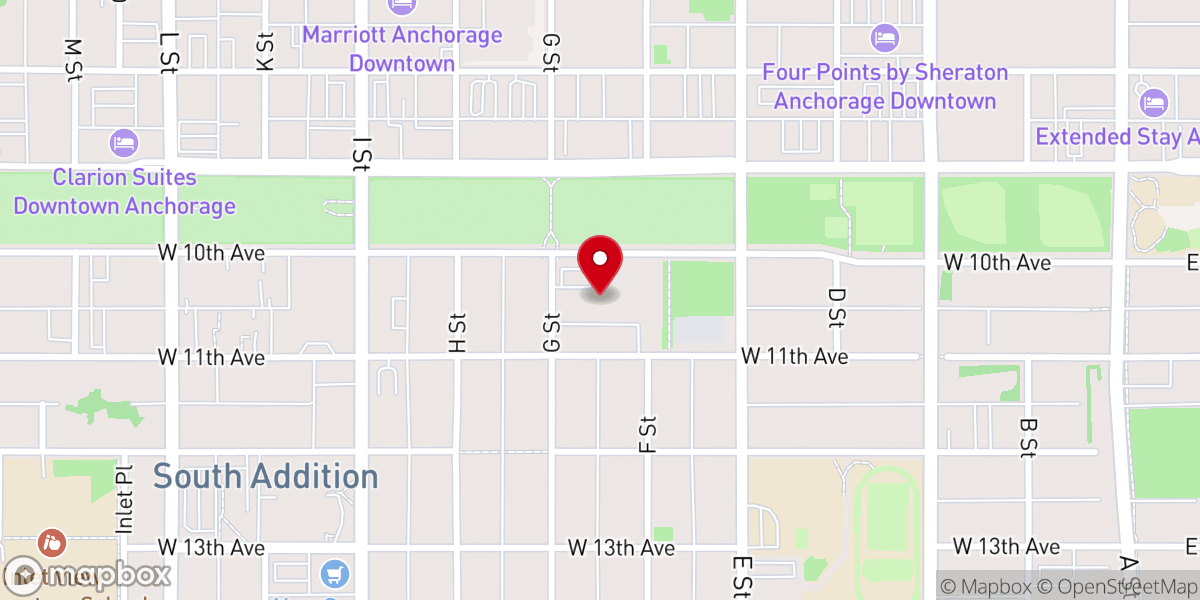 Map showing location of First Presbyterian Church