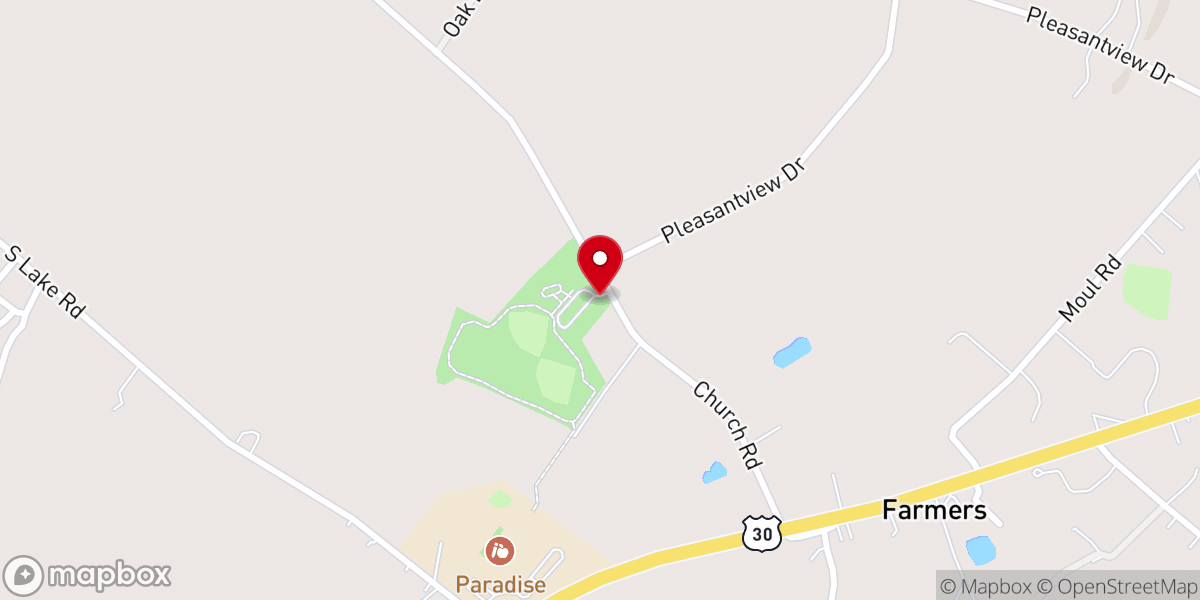 Map showing location of Farmer's Field