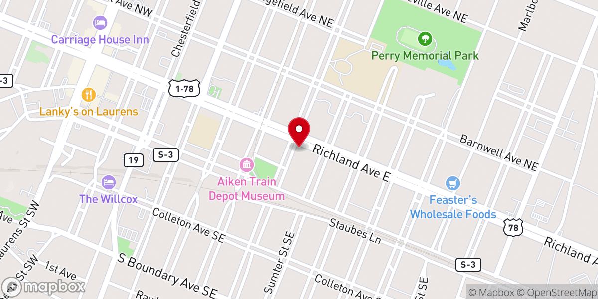Map showing location of Friendship Baptist Church