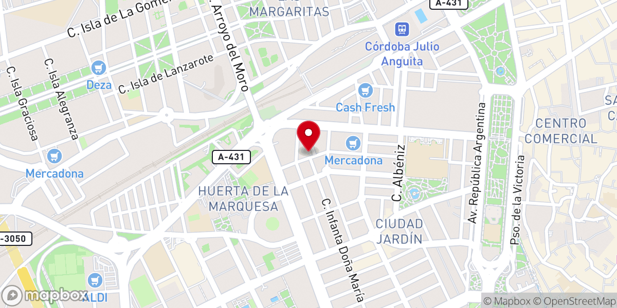 Map showing location of Parroquia de la Inmaculada Concepción y San Alberto Magno