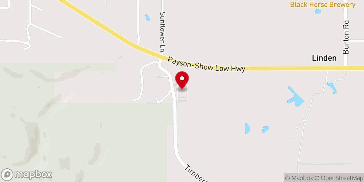 Map showing location of Linden L.D.S Church