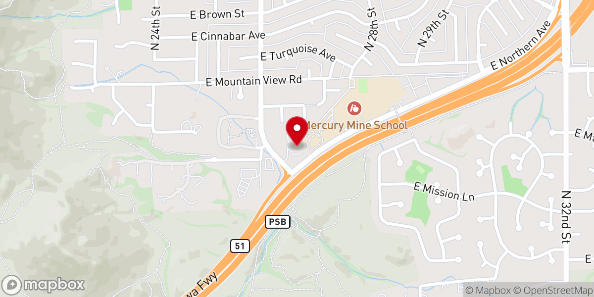 Map showing location of Hope Bible Church