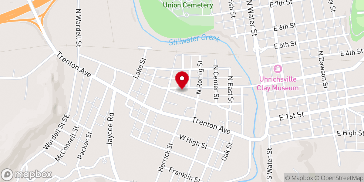 Map showing location of Grace United Methodist Church