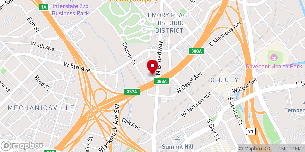Map showing location of Salvation Army
