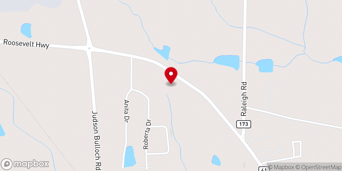 Map showing location of Abundant Life Worship Center