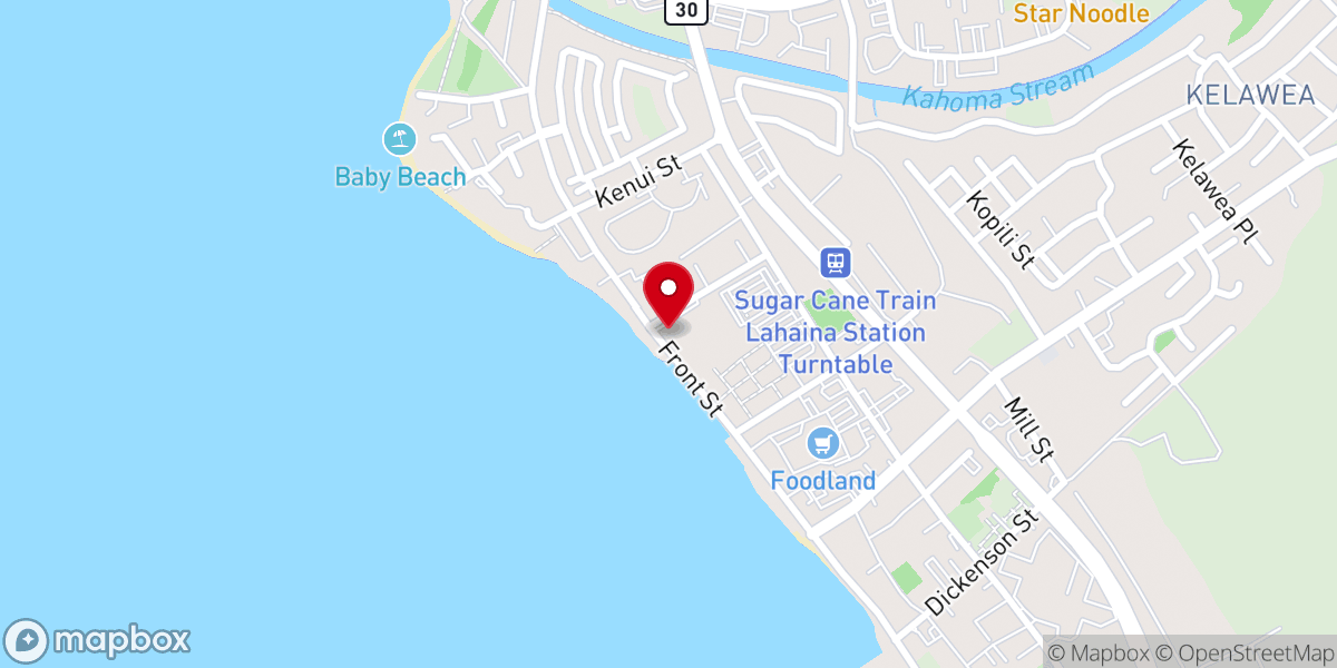 Map showing location of Lāhainā United Methodist Church