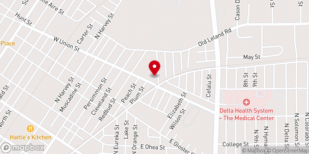 Map showing location of Full Gospel Temple Church