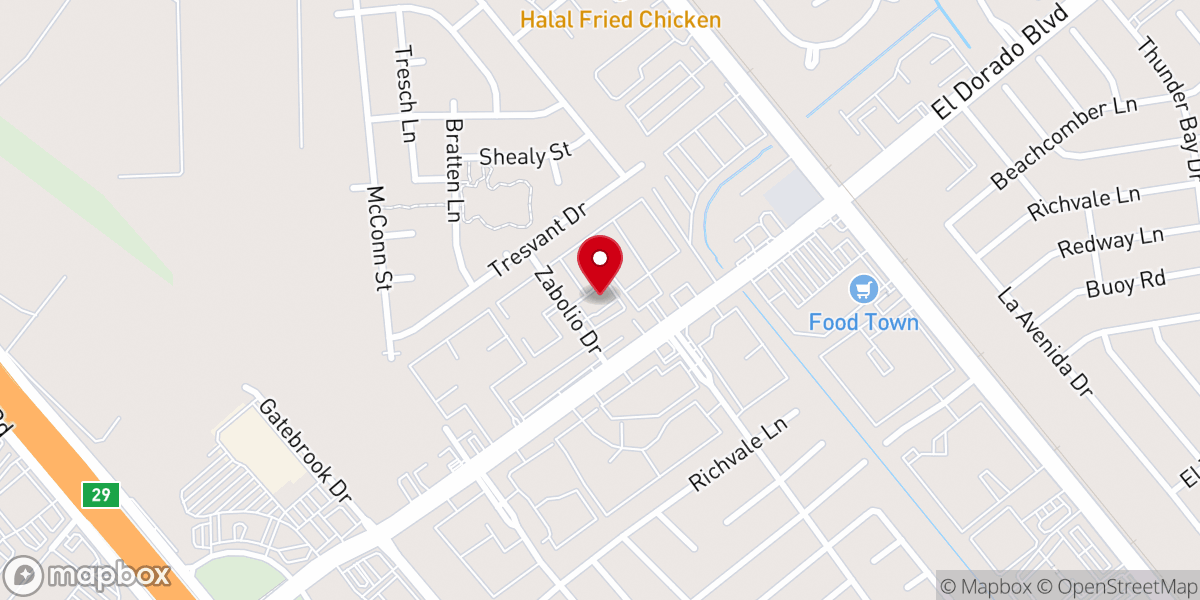 Map showing location of New Hope Church - Webster Campus