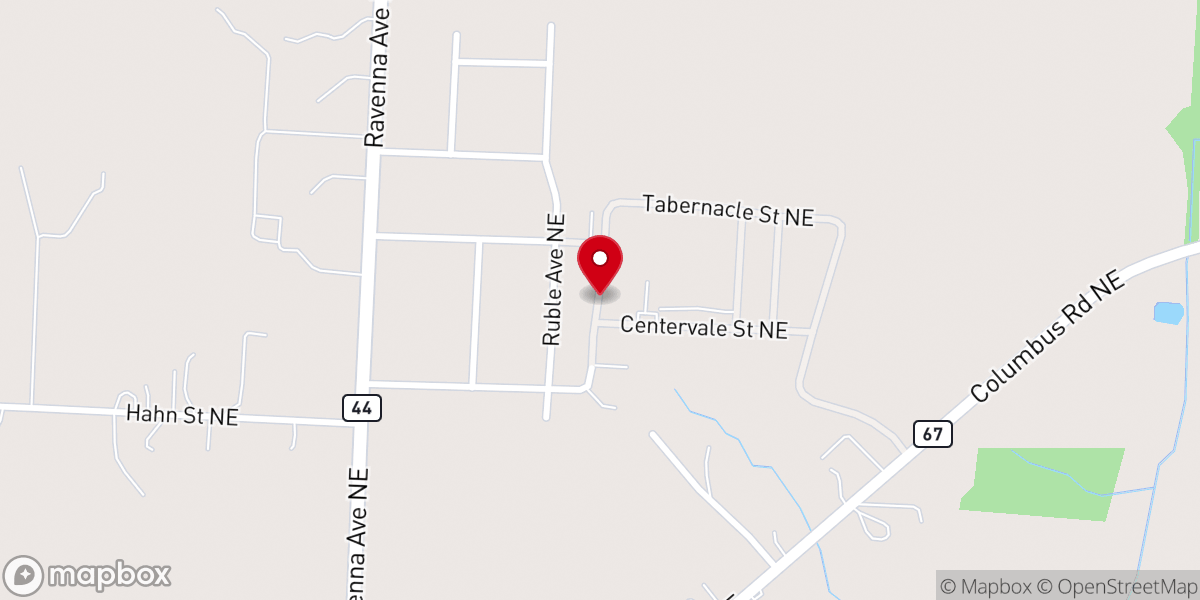 Map showing location of Canaan Acres Campground