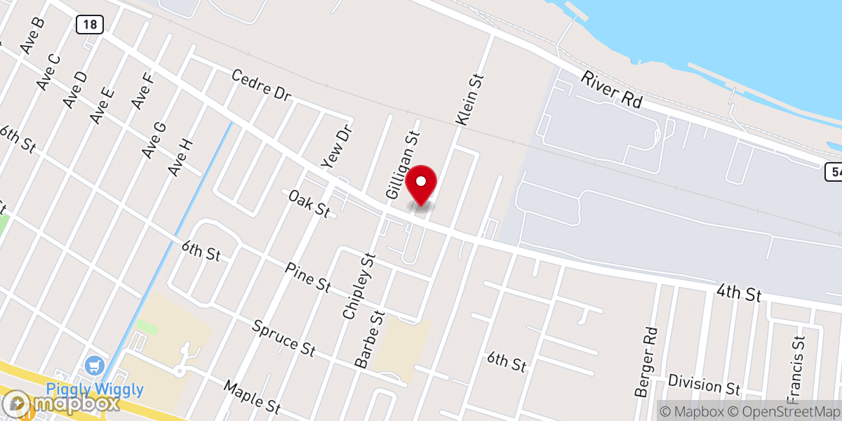 Map showing location of Westwego Missionary Baptist Church