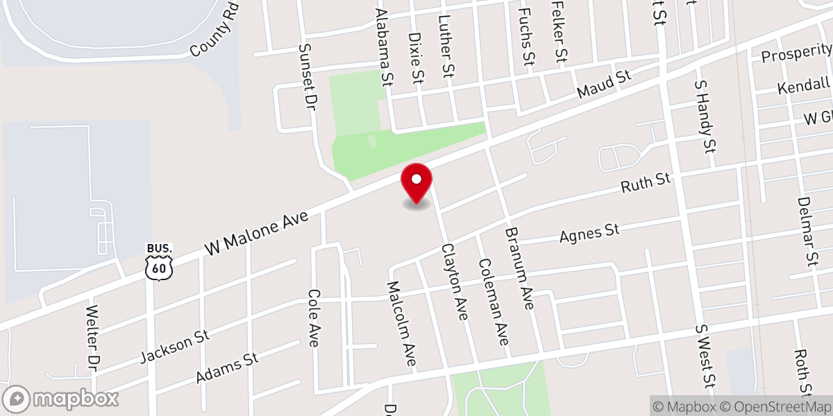 Map showing location of Opportunity Church of God in Christ