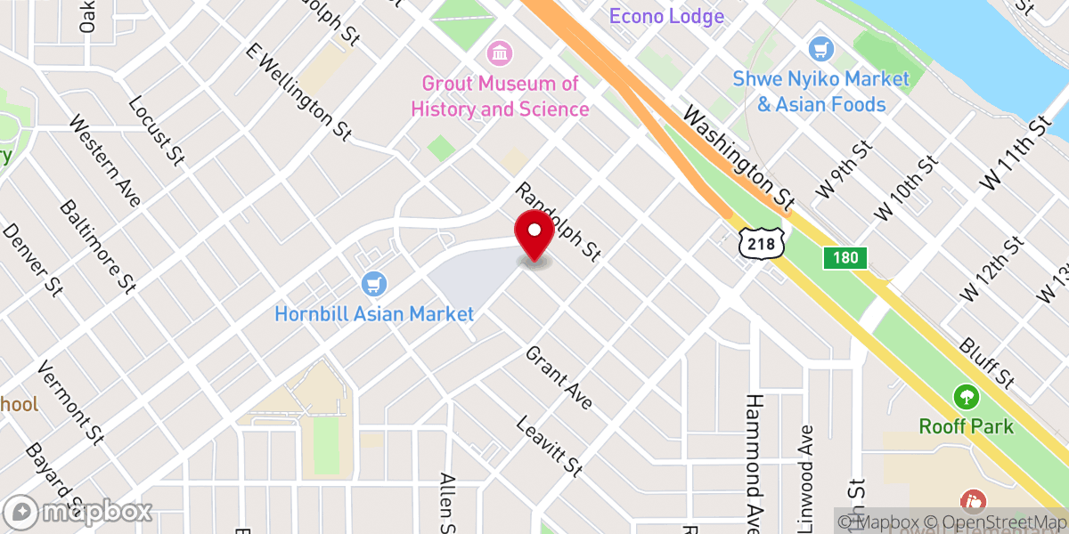 Map showing location of Fellowship Baptist Church