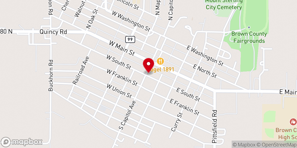 Map showing location of Mt Sterling First Untd Methodist
