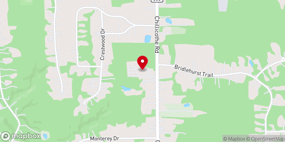 Map showing location of East Shore Unitarian Church