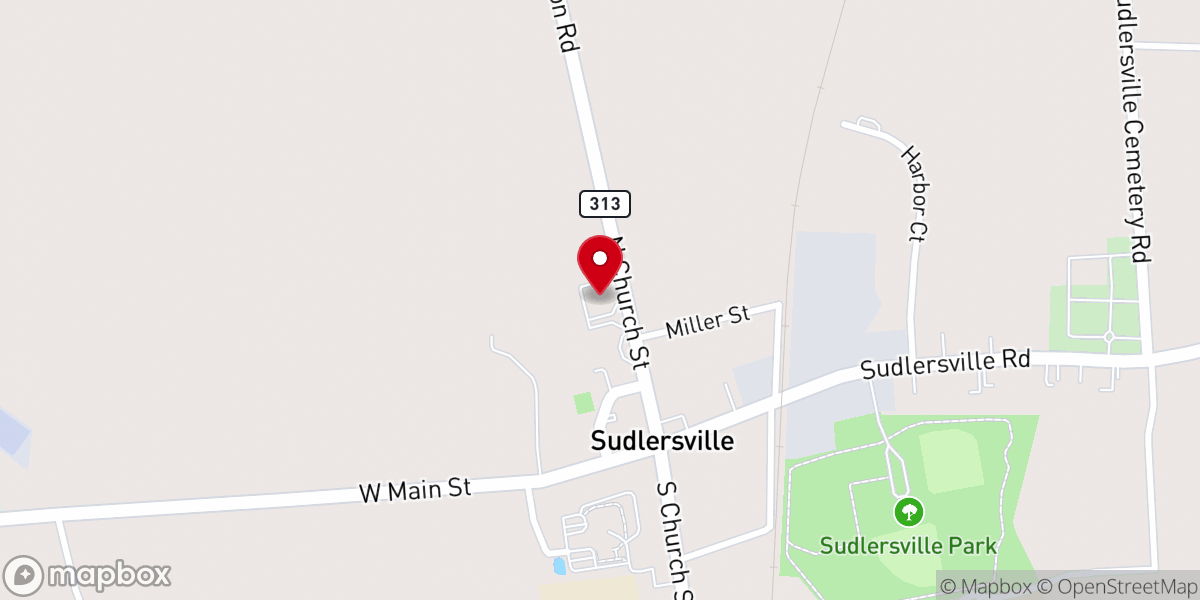 Map showing location of Sudlersville Volunteer Fire Co