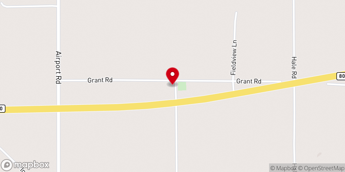 Map showing location of North Pleasant Grove Church