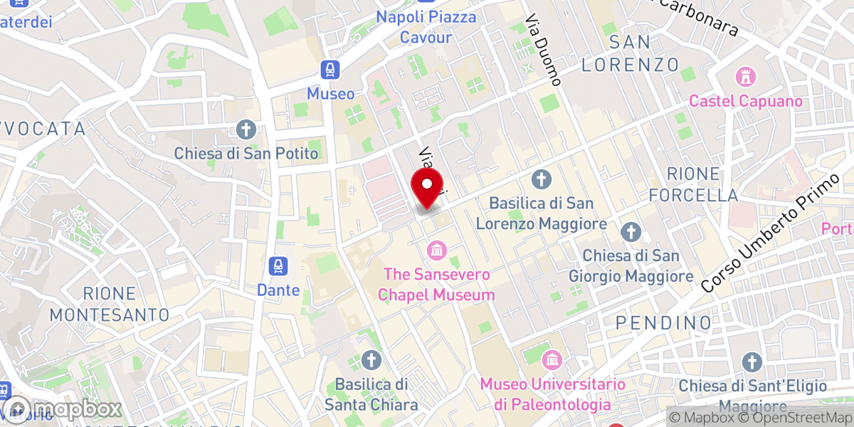 Map showing location of Cappella Pontano Sassone, XVI secolo