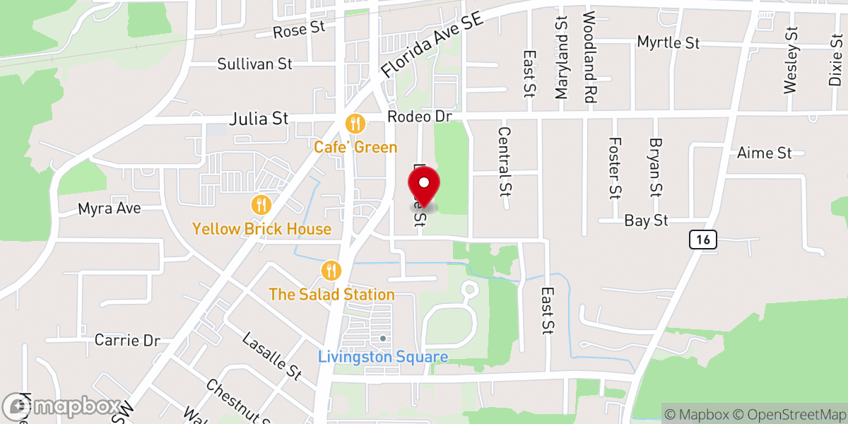 Map showing location of St Matthews Baptist Church