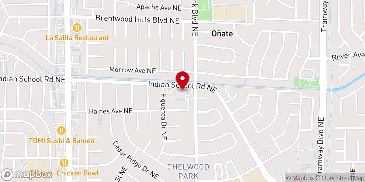 Map showing location of Mountainside Church of Christ