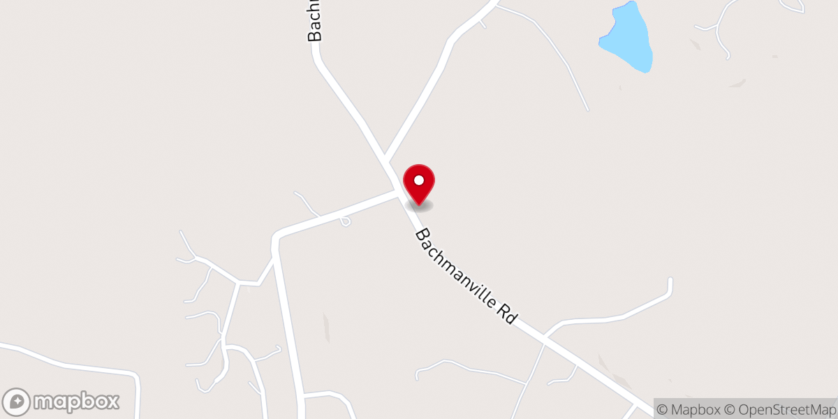 Map showing location of Stauffers Mennonite Church