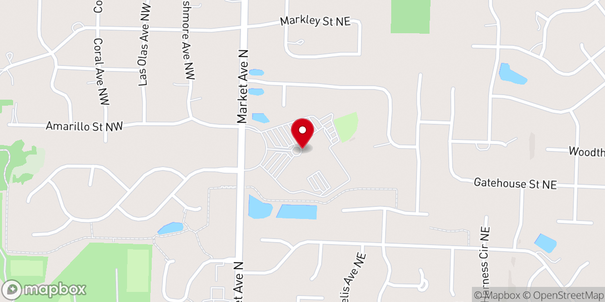 Map showing location of First Christian Church