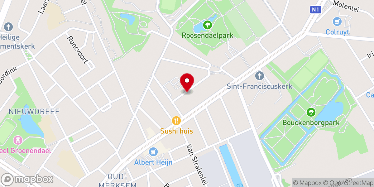 Map showing location of Bijbelpost De Bron