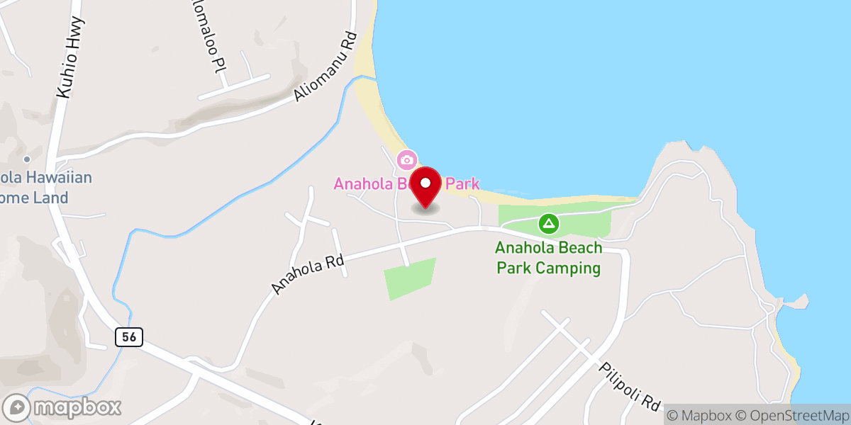 Map showing location of Anahola Palms By Parrish Kauai
