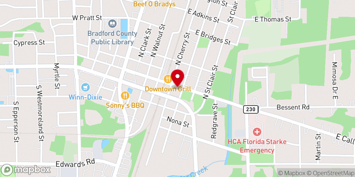 Map showing location of Victory Chapel