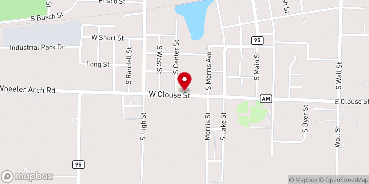 Map showing location of Southside Church of Christ