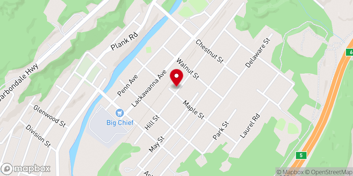 Map showing location of St John's Center