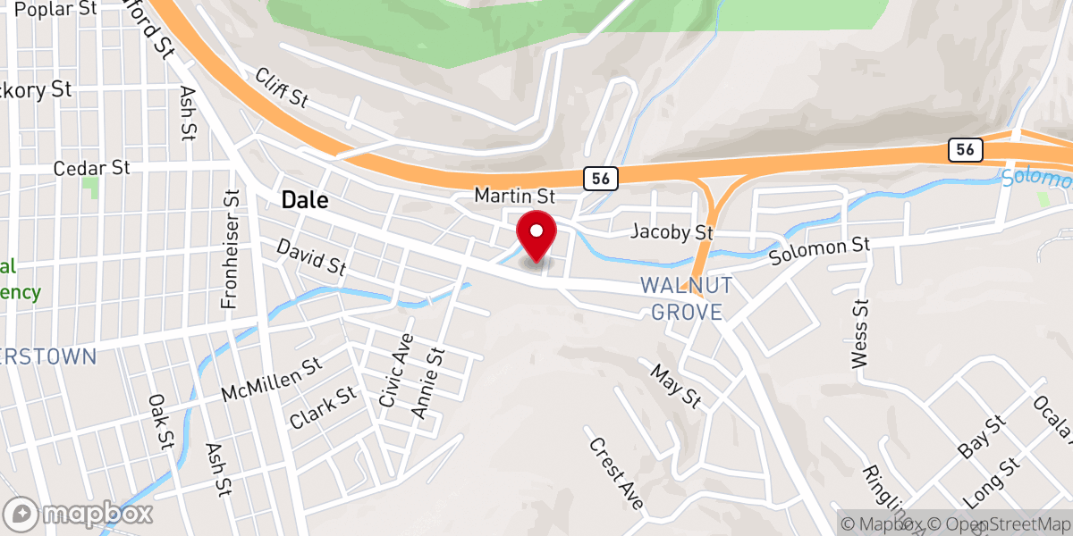 Map showing location of Homestead Avenue United Methodist
