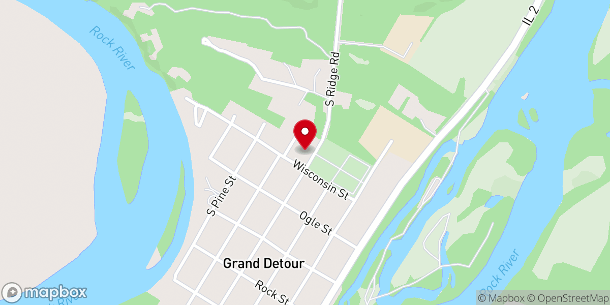 Map showing location of Faith Assembly of Grand Detour
