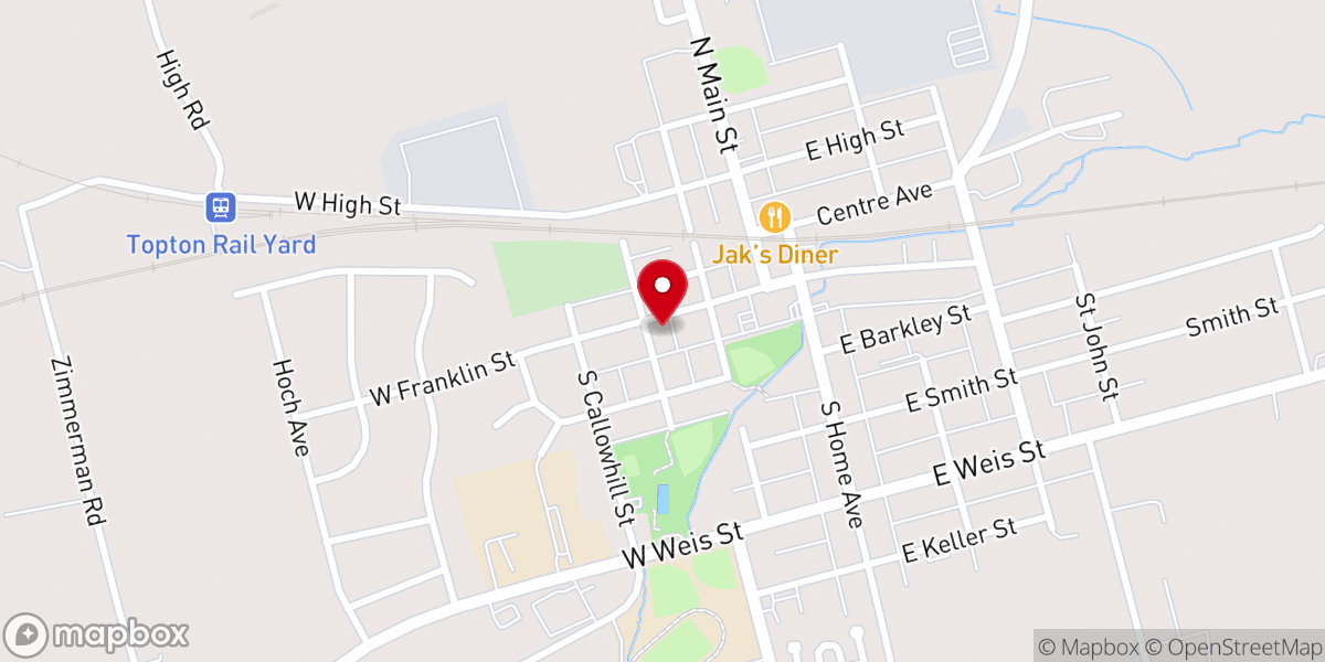 Map showing location of St Peter's United Church-Christian