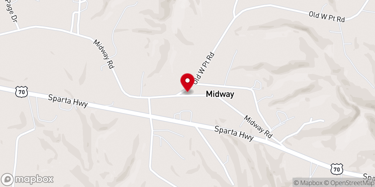 Map showing location of Pomeroy Church