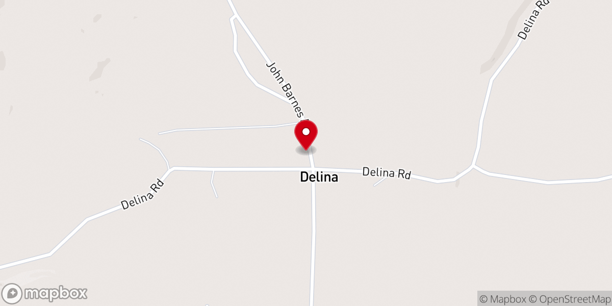 Map showing location of Delina Church of God