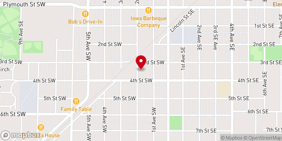 Map showing location of Rock Solid Assembly of God Church