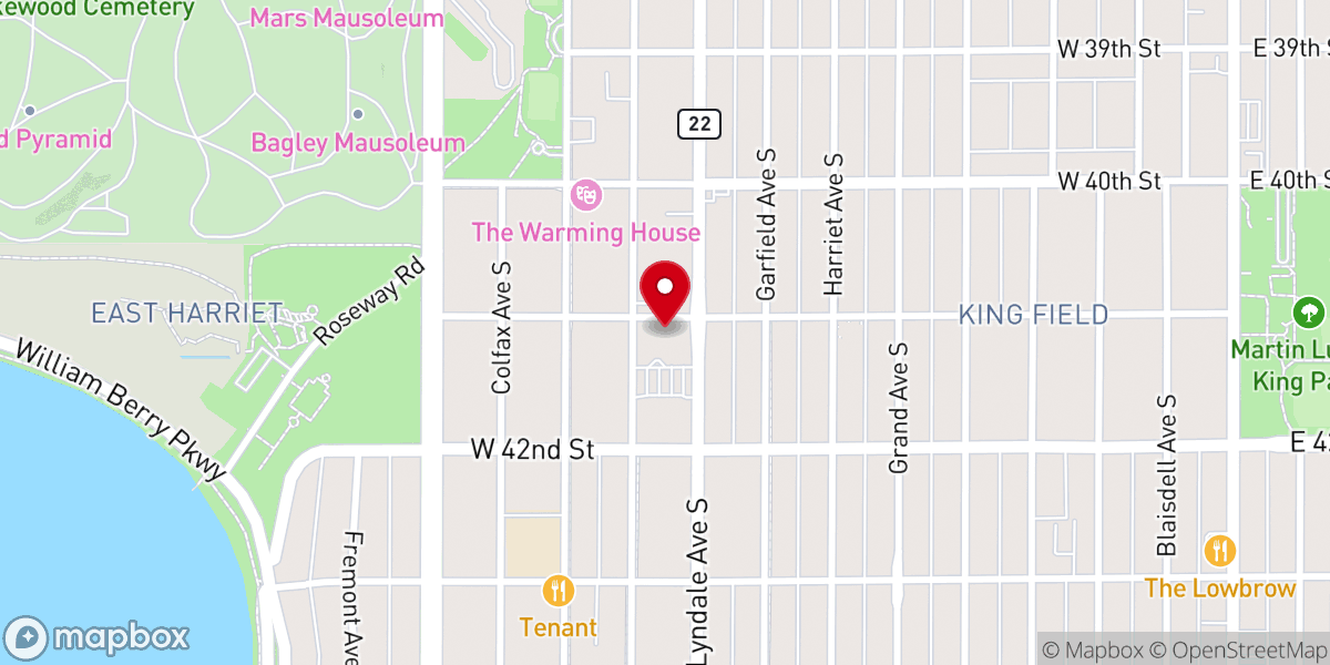 Map showing location of Bethlehem Lutheran Church Twin Cities Minneapolis (ELCA)