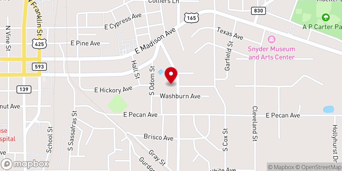 Map showing location of Morehouse Council On Aging Inc