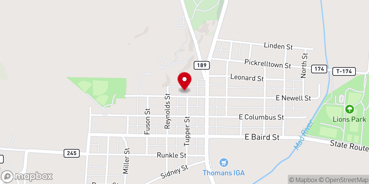 Map showing location of West Liberty United Methodist Church