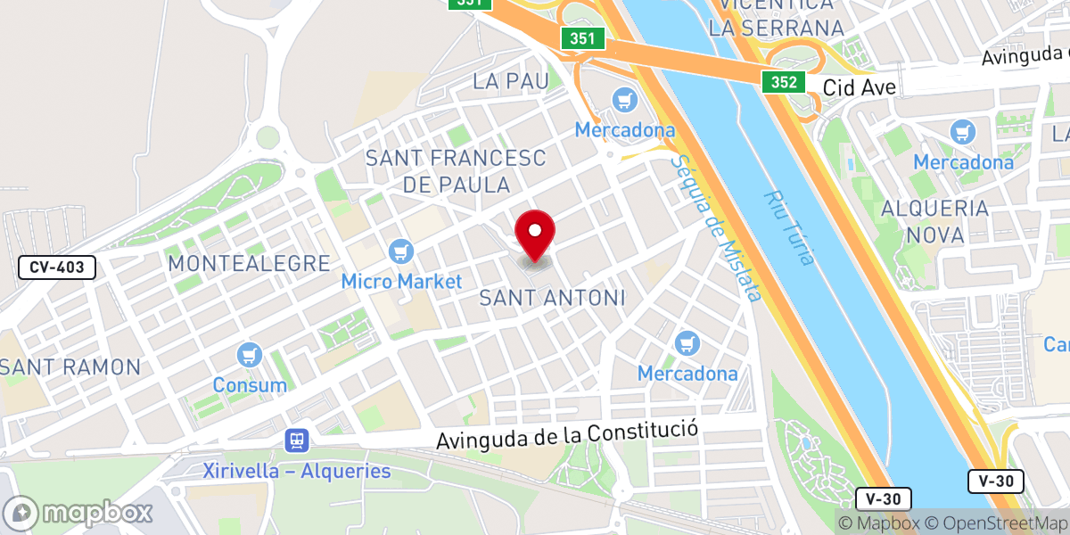 Map showing location of Ermita de Nuestra Señora de la Salud