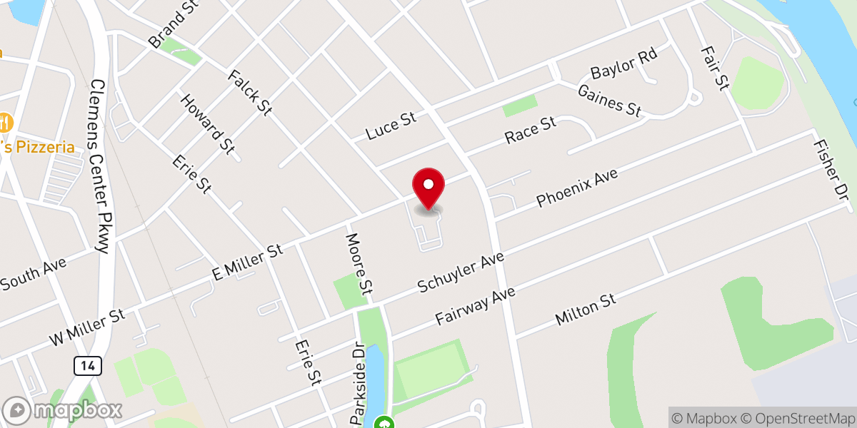 Map showing location of United Baptist Church