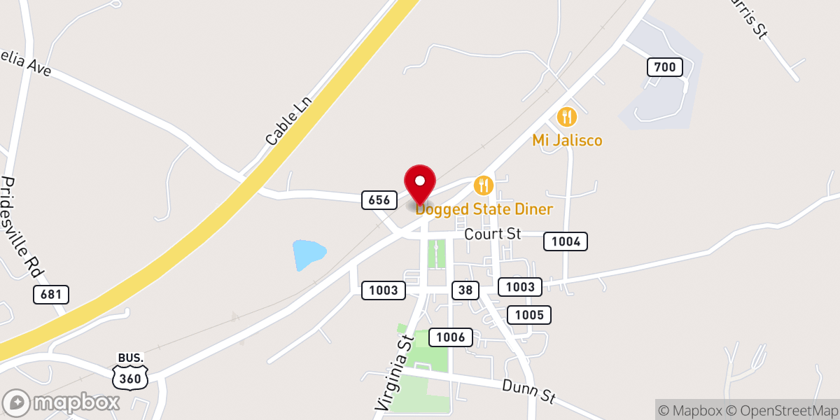 Map showing location of Restoration Baptist Church