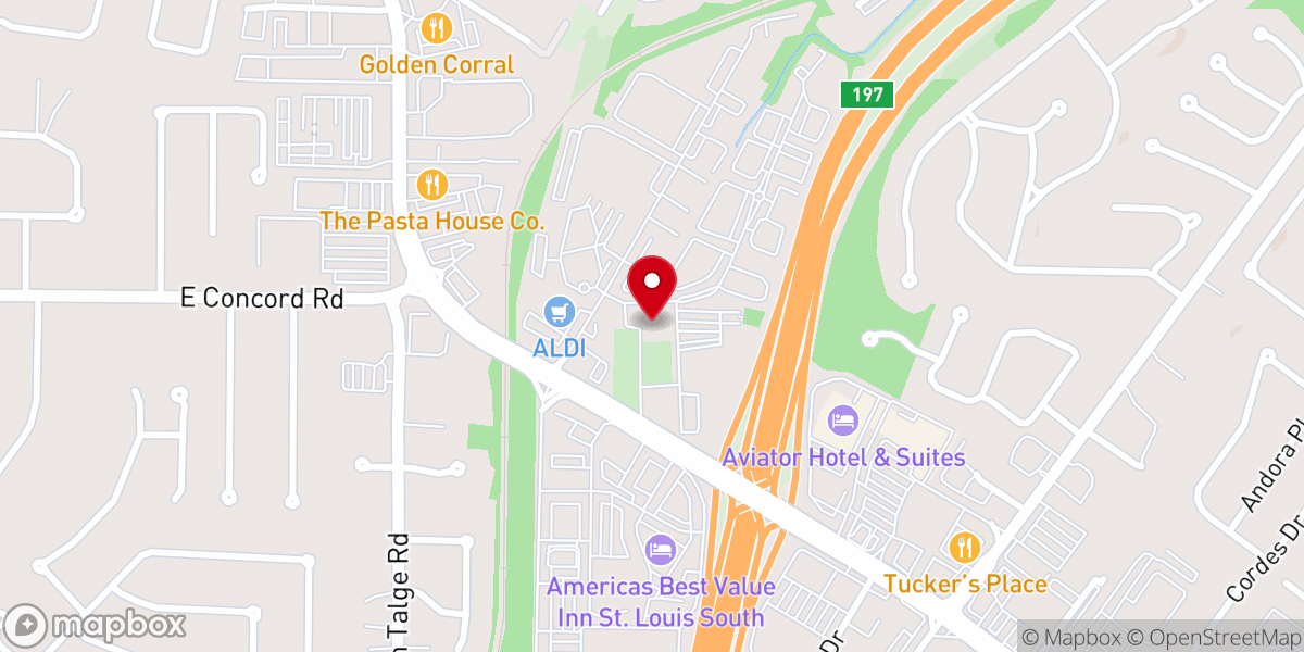 Map showing location of St. Johns Evangelical United Church of Christ