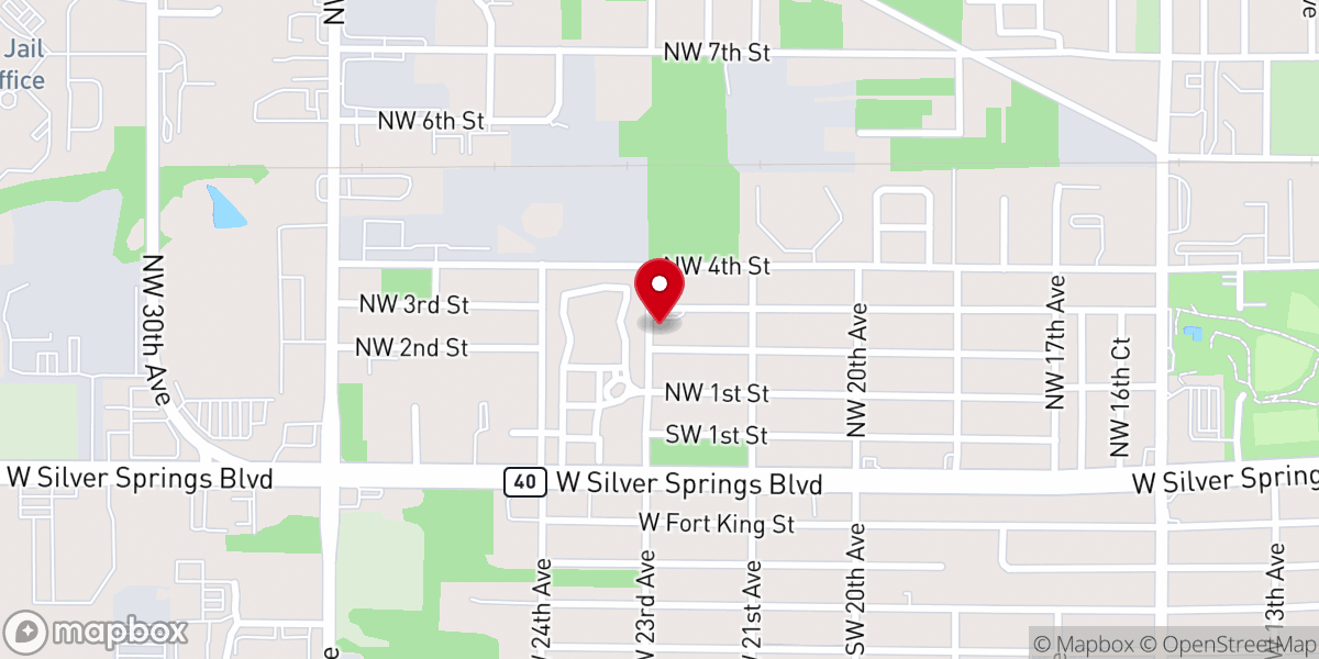 Map showing location of New St John Missionary Baptist Church