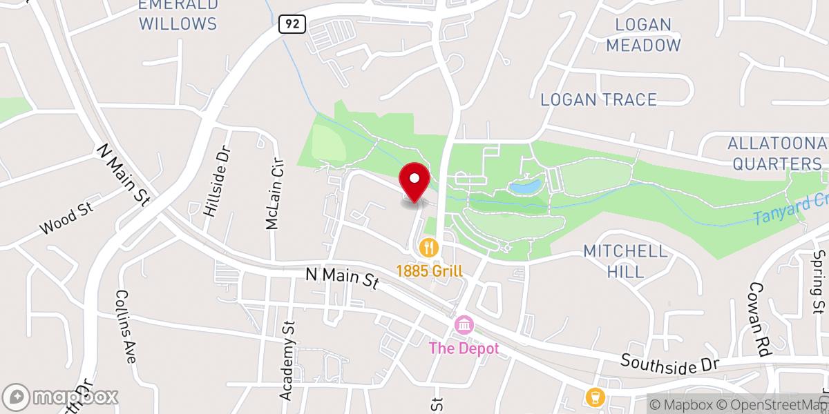 Map showing location of Bethel AME Church